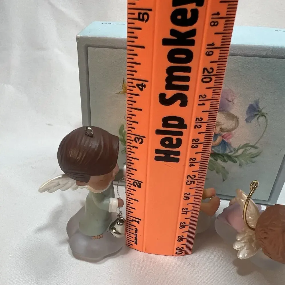 Hallmark Ornaments Lot/3 Mary's Angels Willow 2002 Bell Buttercup 1988 Iris 1991